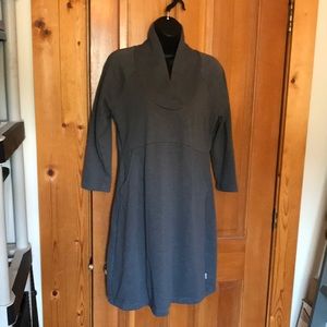 Grey Columbia Sweatshirt Dress w Pockets
